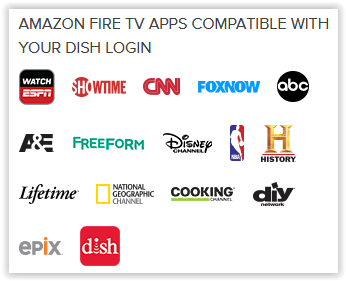 Rangkaian di Dish for Fire TV