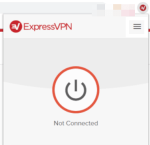 ExpressVPN接続ボタン