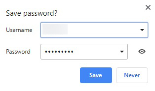 salva la password