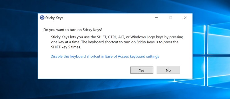 Windows 10: Nonaktifkan Peringatan & Bip Tombol Lengket