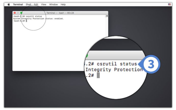 mac memverifikasi perlindungan integritas sistem