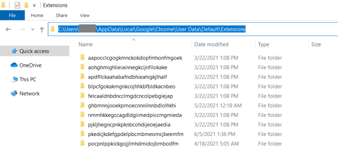 Folder Chrome Windows