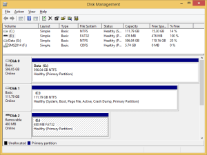 Konsol Manajemen Disk Windows memberikan gambaran umum tentang semua drive yang terpasang