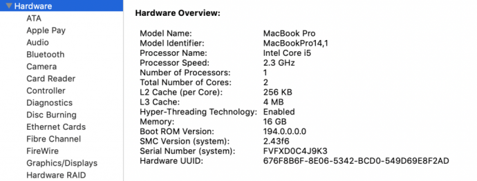Panoramica dell'hardware Mac