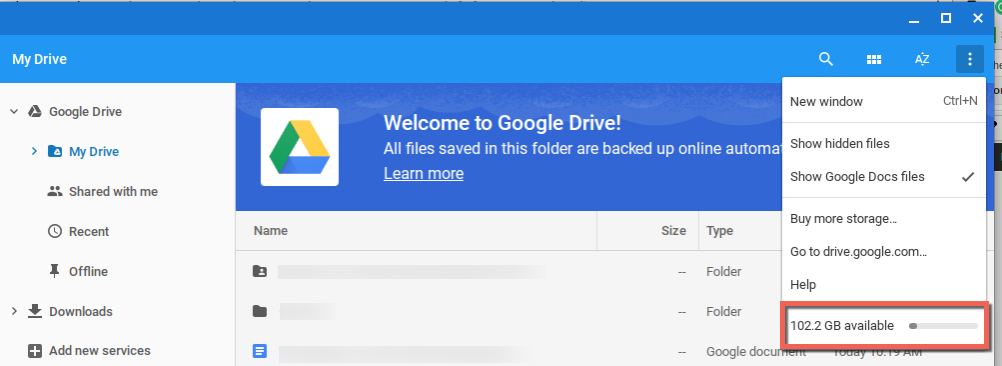 Как да освободите място в Google Drive